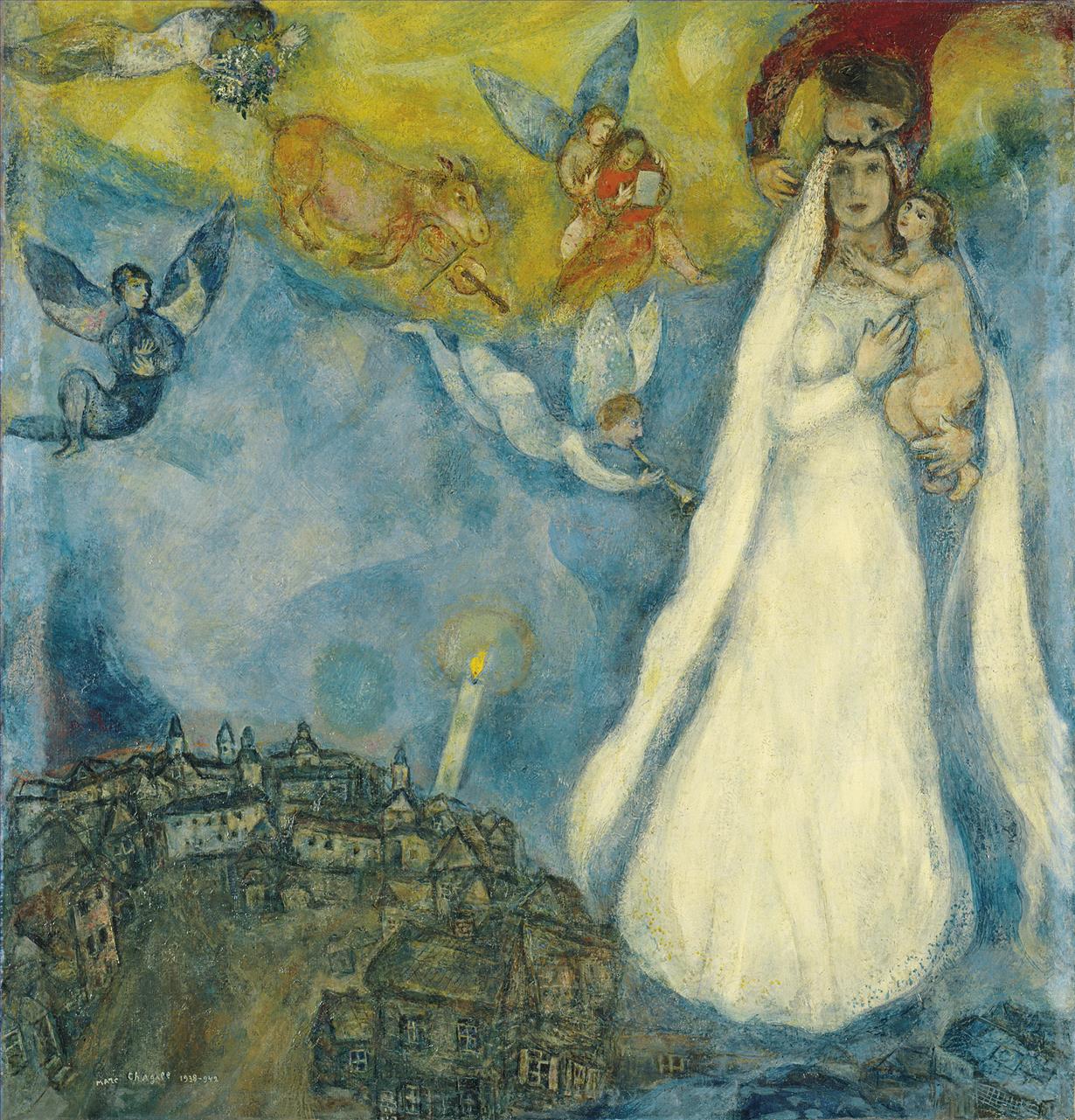Madonna of village detail contemporary Marc Chagall Oil Paintings